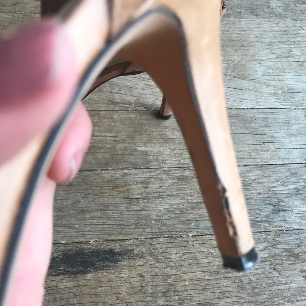Vince Camuto open toe brown/gold Melba heels 8.5 - Picture 7 of 7